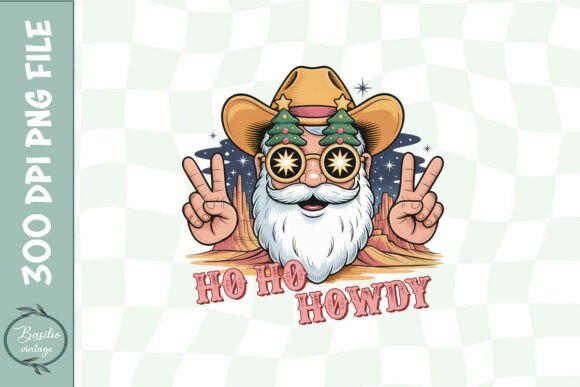 Cowboy Cat Christmas Cheer Xmas PNG