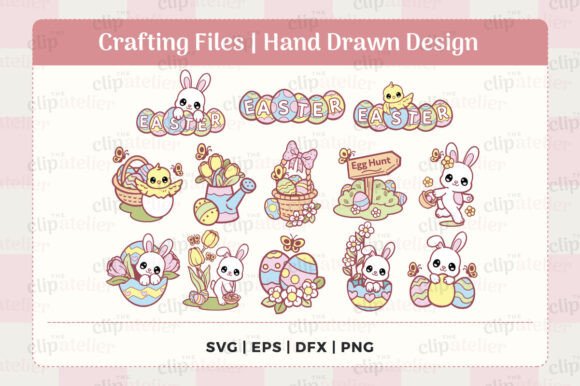 Happy Easter SVG Clipart Bundle