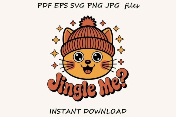 Jingle Me Retro Christmas Cat