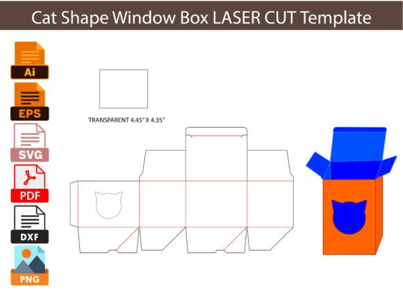 Professional Cat Shape LASER CUT Box