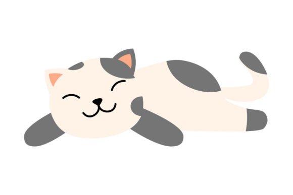 Sleeping Cartoon Cat