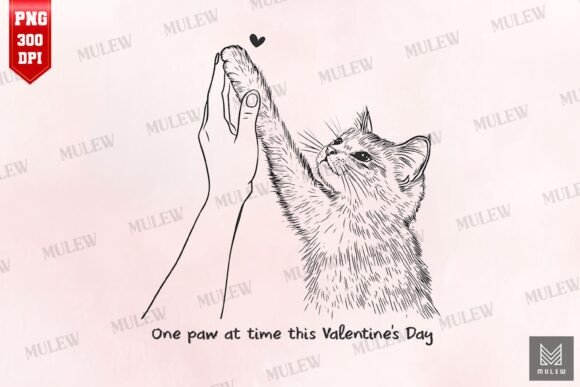 Valentine Cat Lover Sublimaton PNG